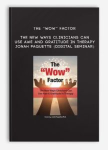 The “Wow” Factor: The New Ways Clinicians Can Use Awe and Gratitude in Therapy – JONAH PAQUETTE (Digital Seminar)